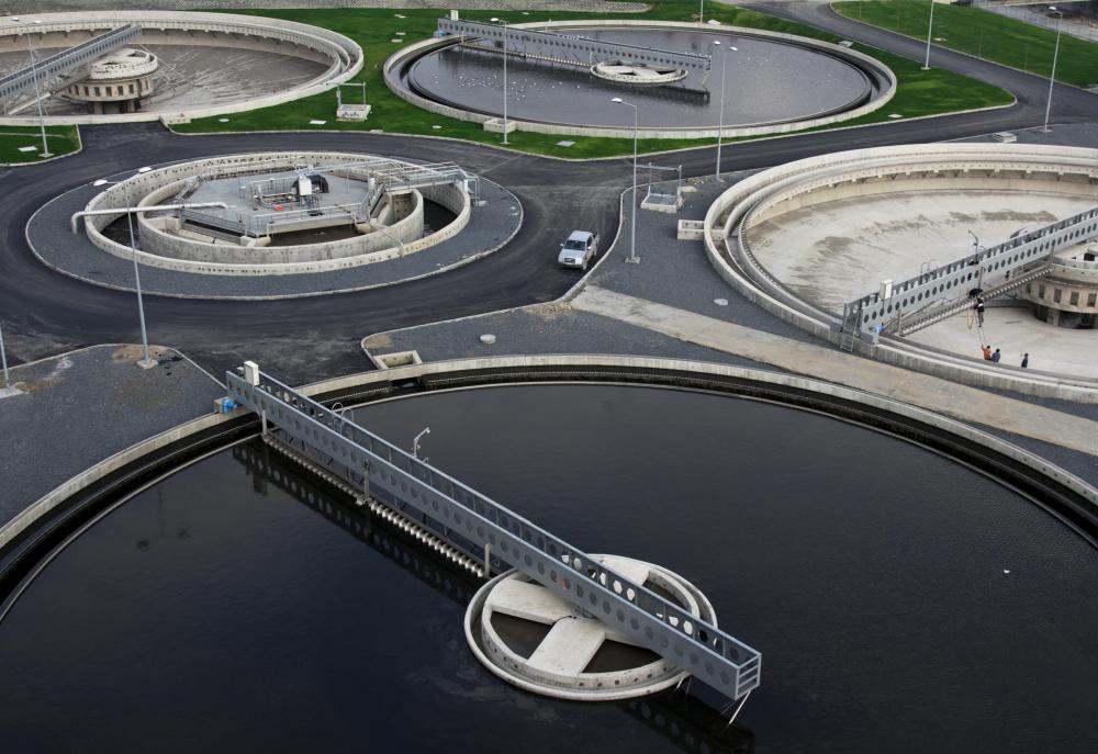 Water treatment plants may use ozone water treatment to disinfect contaminated water.