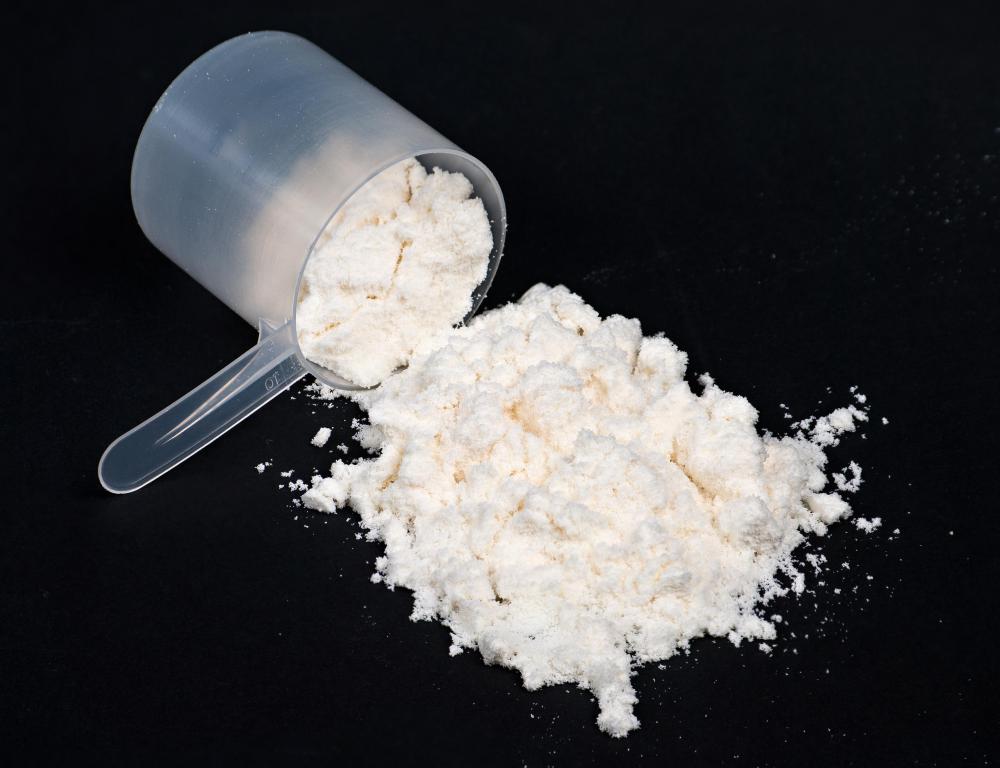 Gum arabic powder.