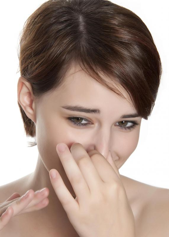 Solvents may be helpful in removing unpleasant odors.
