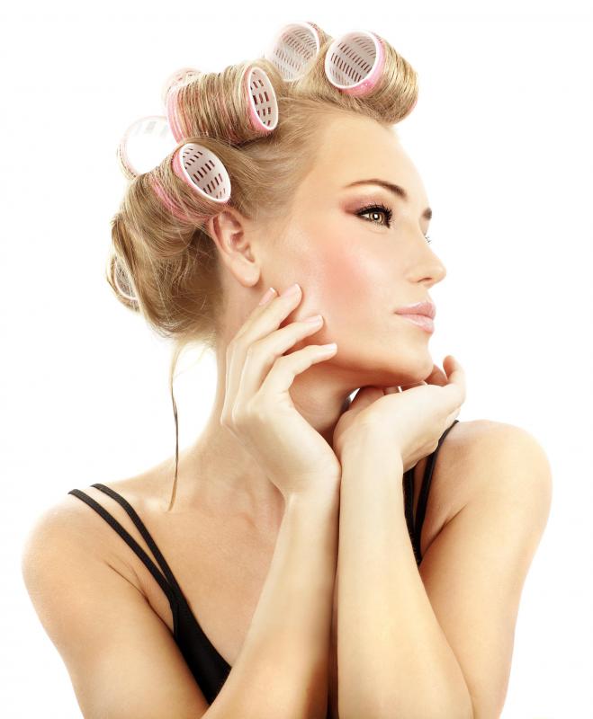 Hair gel is often used along with rollers to make curls last longer.