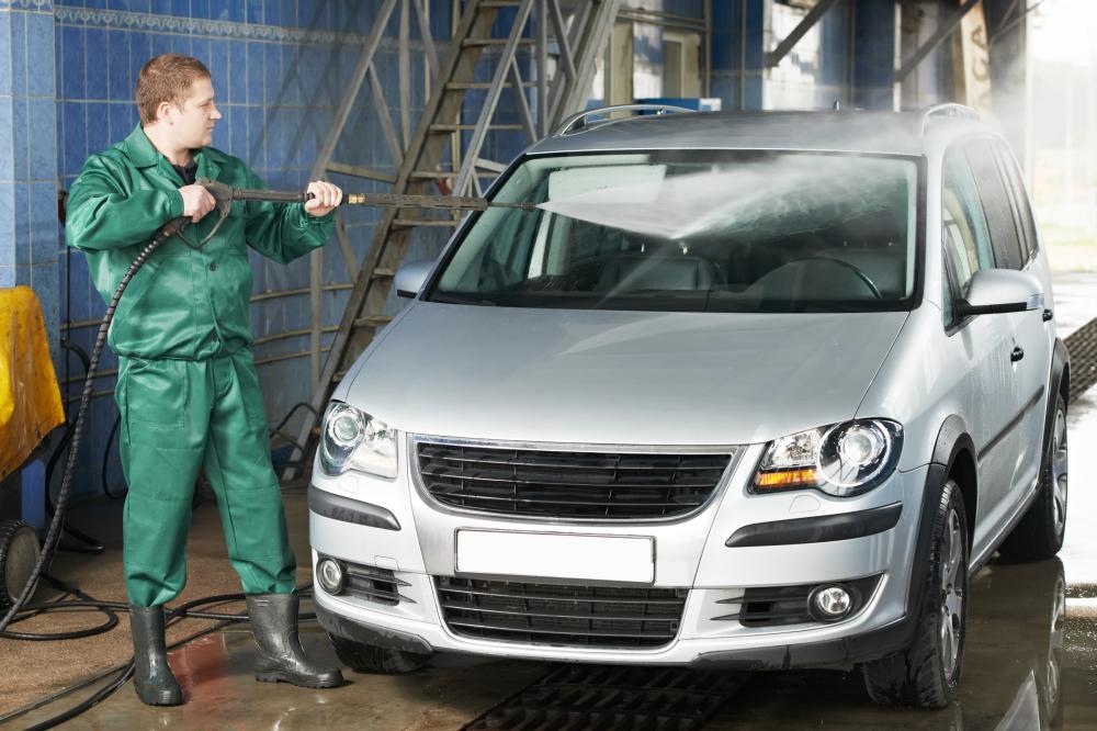 Environmentally-friendly car washes typically have filtration systems installed to recycle the water used during a car wash.