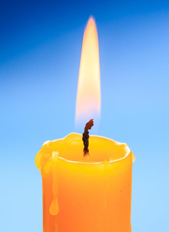 Candle wax can be removed with ice cubes.