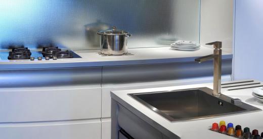 Drop-in sinks can be used with almost any type of countertop.