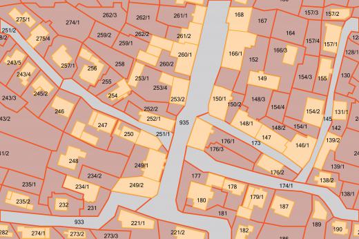 A cadastral map is part of a property survey.