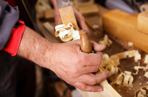 Wood cabinets are often made by hand by a tradesman.