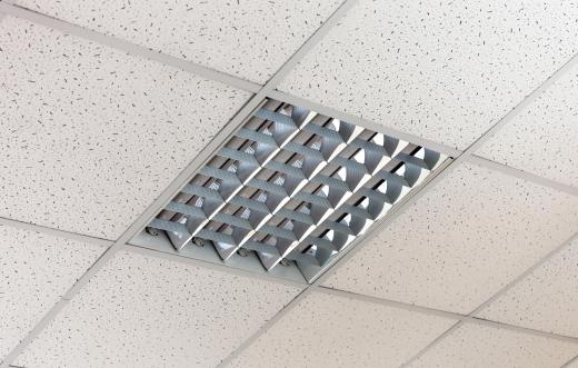 Sound insulation can be incorporated into a drop ceiling.