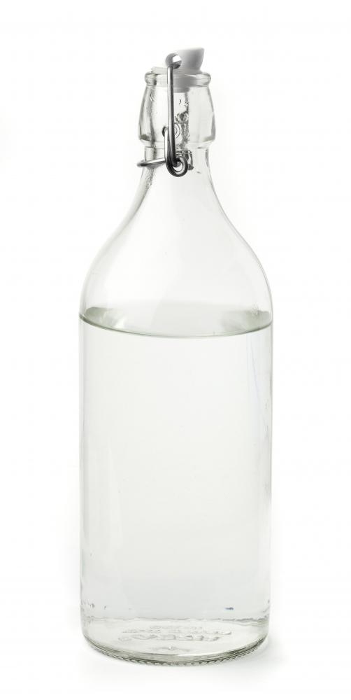 Vinegar, which can be used to clean silk.