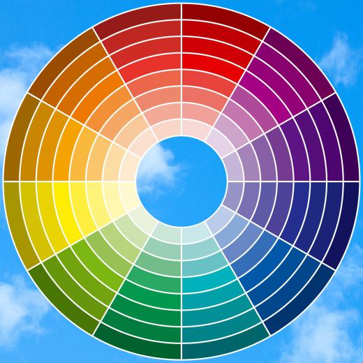 Monochromatic color schemes use colors that are aligned in the color wheel.