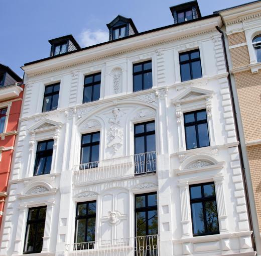 An apartment building with multiple living units.