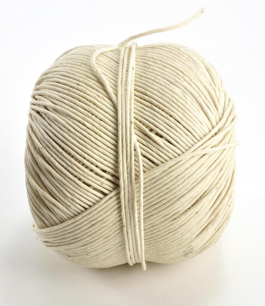 "Twine" may be used interchangeably with "thread," "string," and "cord."