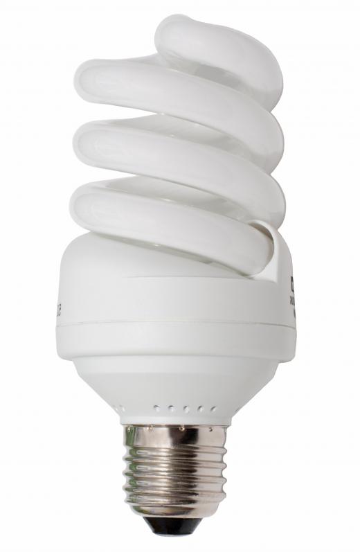 An energy efficient CFL light bulb.