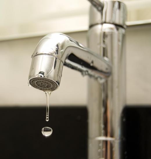 Keeping a faucet dripping during cold weather helps to keep pipes from freezing.