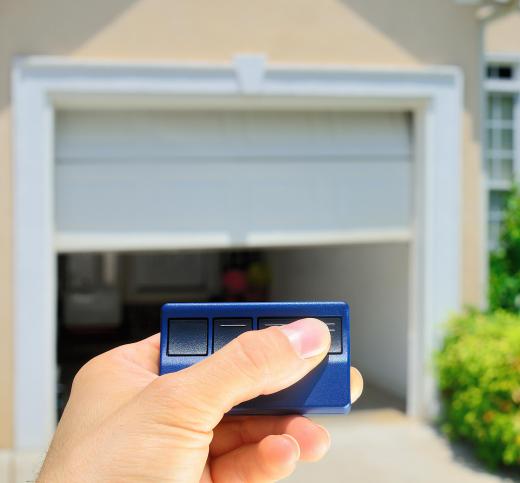 Garage doors should always be kept closed for home security.