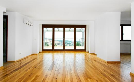 A house with floating hardwood flooring.