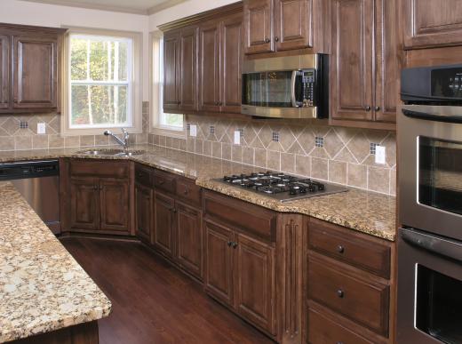 A kitchen with refaced cabinets.