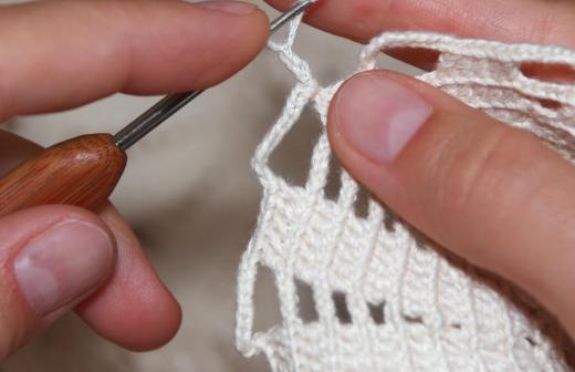 Traditionally, hand crocheted items may be included in a hope chest.