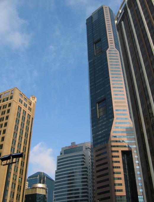 Skyscrapers typically have metal ceiling joists.