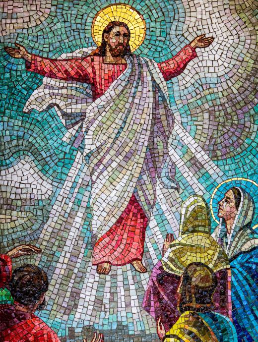 Mosaic art is popular in churches.