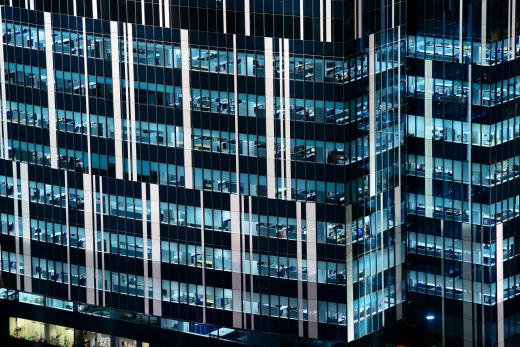 Architectural lighting addresses exterior and interior lighting needs in commercial buildings.