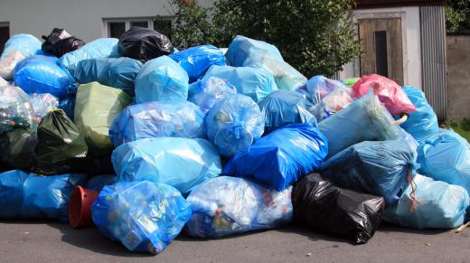 Curbside dustbins tend to be larger than the ones used for households.