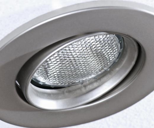 Recessed lighting fixtures are embedded into the ceiling to provide low-profile illumination.