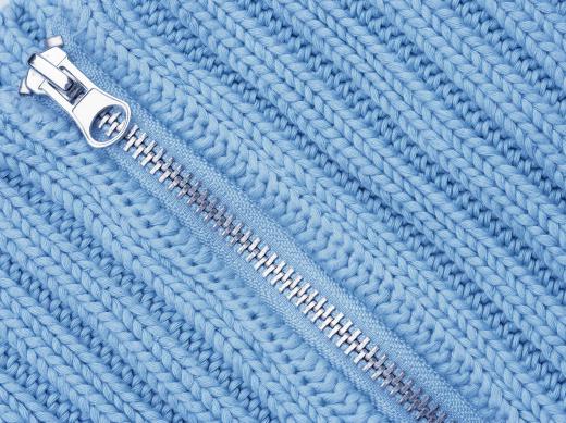 Zippers can be attached to plackets on clothing.