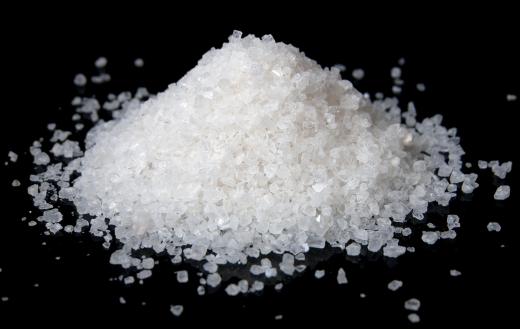 Rock salt, which can be used to keep ice from building back up on shoveled areas.