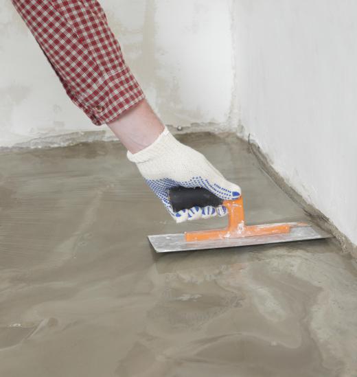 Screeding is used to level and smooth concrete.