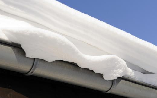 Open gutters can be clogged by snow.