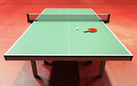 A table tennis table may be kept in a rumpus room.