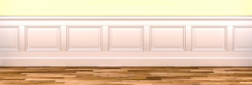 Panel wainscoting is paneling placed on the lower part of an interior wall.